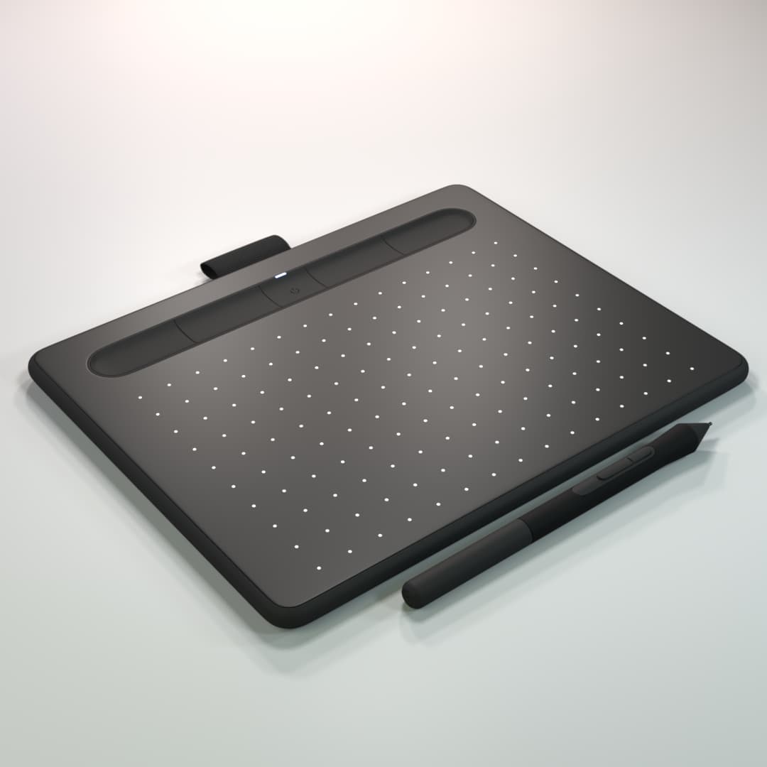 A high-detail modeling challenge of a Wacom Intuos Mini.